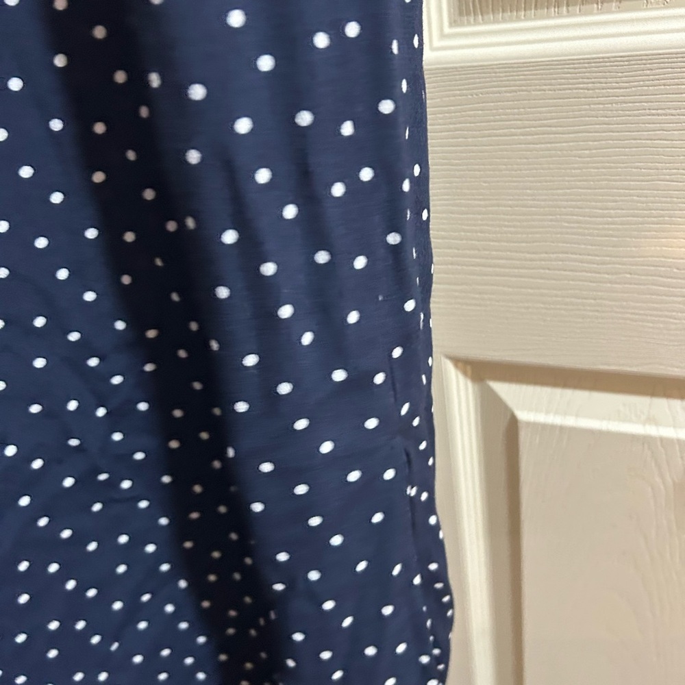 LOFT Navy and White Maxi Dress - Picture 6 of 7